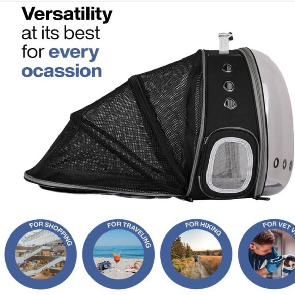 Cat Backpack Expandable - Cat Carrier Bubble Window, Ventilated Cat Backpack Car - Picture 3 of 6